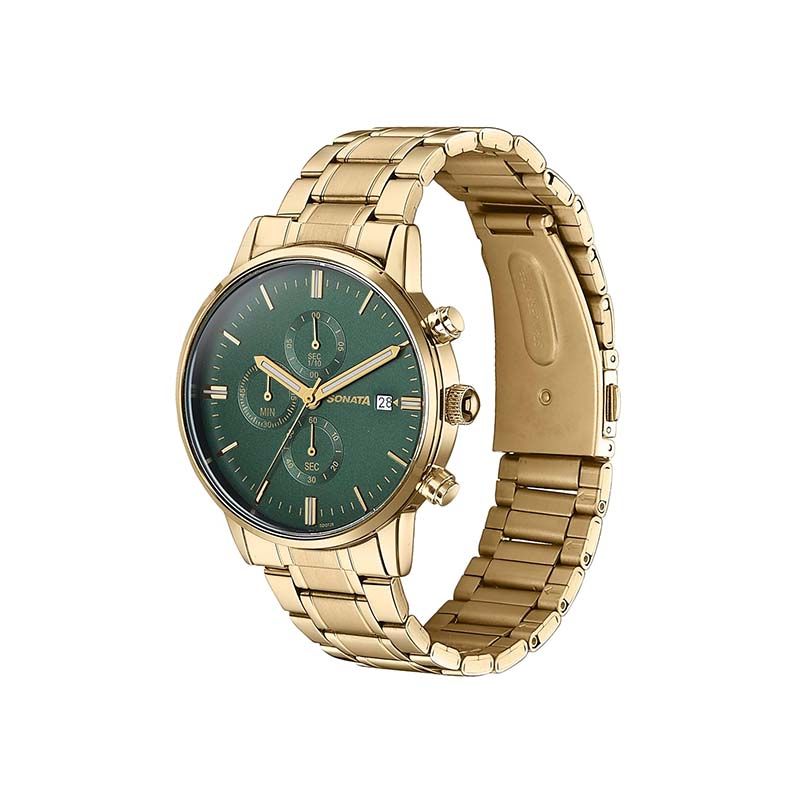 Sonata Quartz Multifunction 77145ym01 Mens Watch