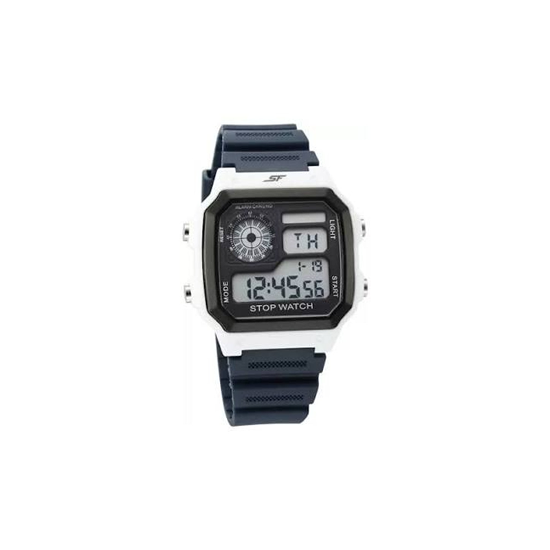 Sonata SF Digital 77123PP02 Quartz PU Belt Strap Unisex Watch
