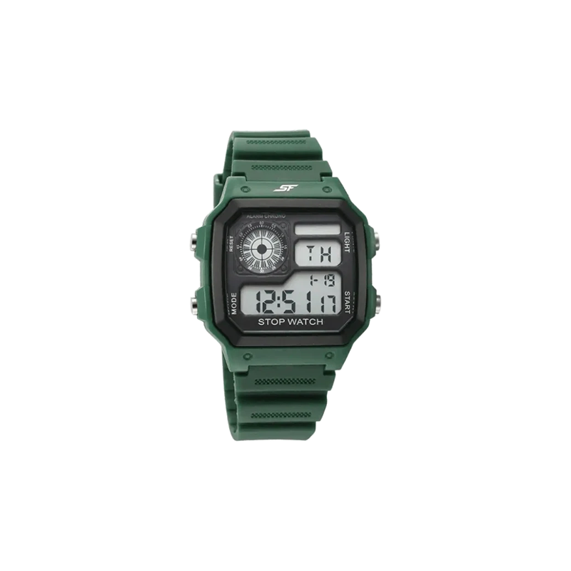 Sonata SF Digital 77123PP03 Quartz PU Belt Strap Unisex Watch