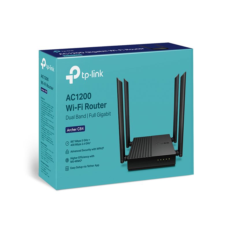 TP-Link Archer C64 AC1200 Wireless MU-MIMO WiFi Router