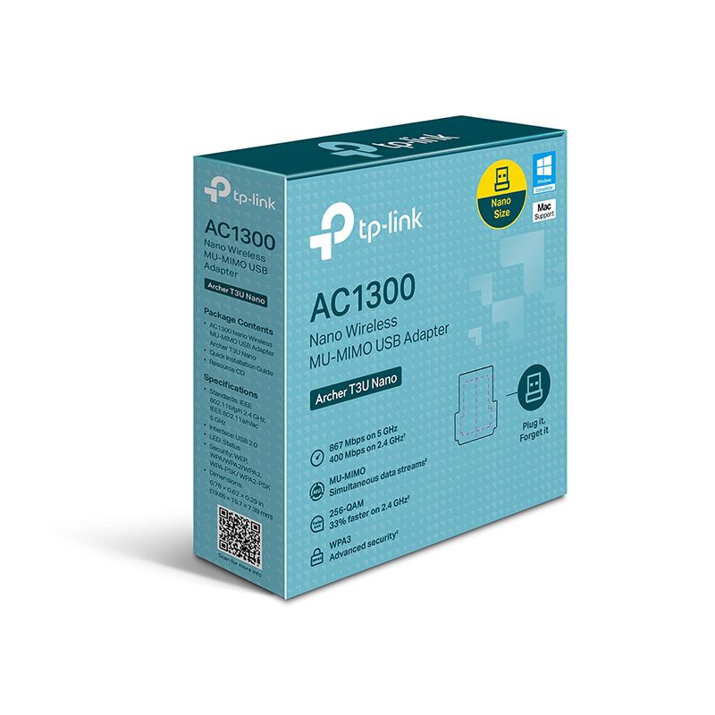 TP-Link Archer T3U Nano AC1300 Nano Wireless MU-MIMO USB Adapter