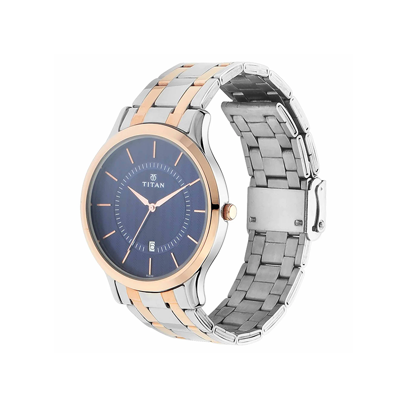 Titan 1825km01 Stainless Steel Mens Watch