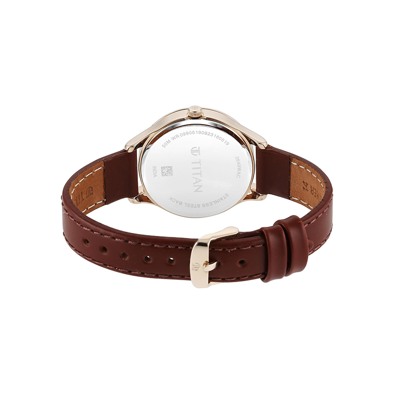 Titan Yin & Yang 2649WL05 Analog Leather Strap Women's Watch