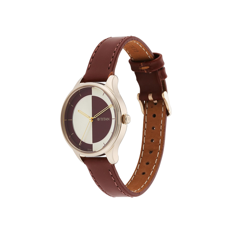 Titan Yin & Yang 2649WL05 Analog Leather Strap Women's Watch