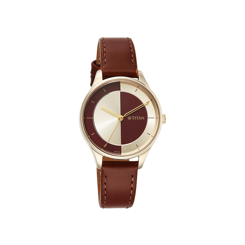 Titan Yin & Yang 2649WL05 Analog Leather Strap Women's Watch