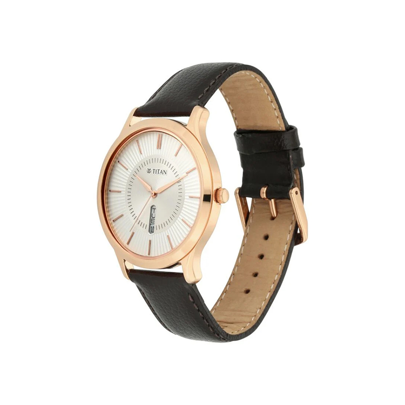 Titan Lagan 1845WL01 Analog Leather Strap Men's Watch