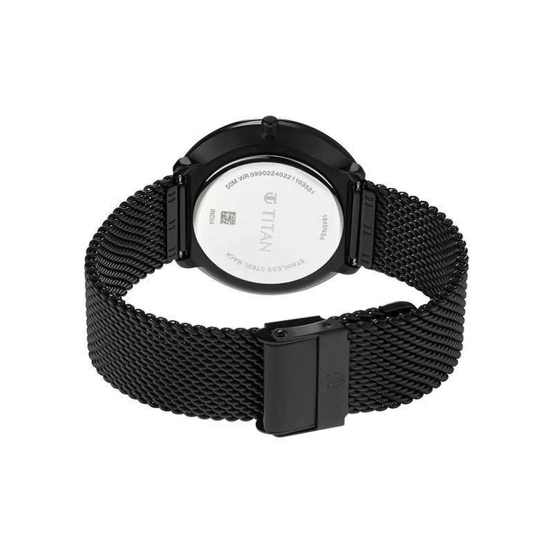 Titan Minimals Quartz 1849NM01 Analog Date Stainless Steel Strap Men’s Watch