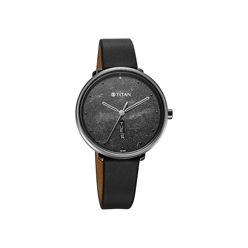 Titan Neo Quartz 2763QL01 Analog Date Leather Strap Women's Watch
