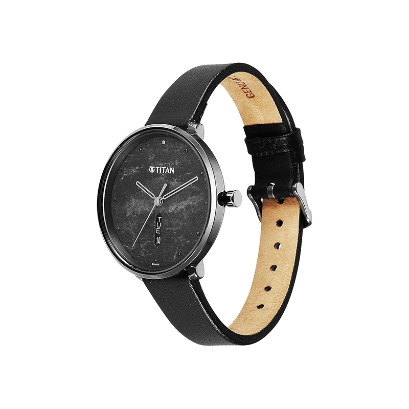 Titan Neo Quartz 2763QL01 Analog Date Leather Strap Women's Watch