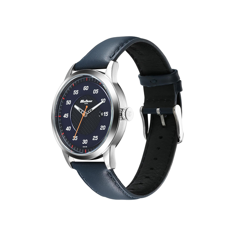 Titan Octane Quartz 1806SL14 Analog Date Leather Strap Men's Watch