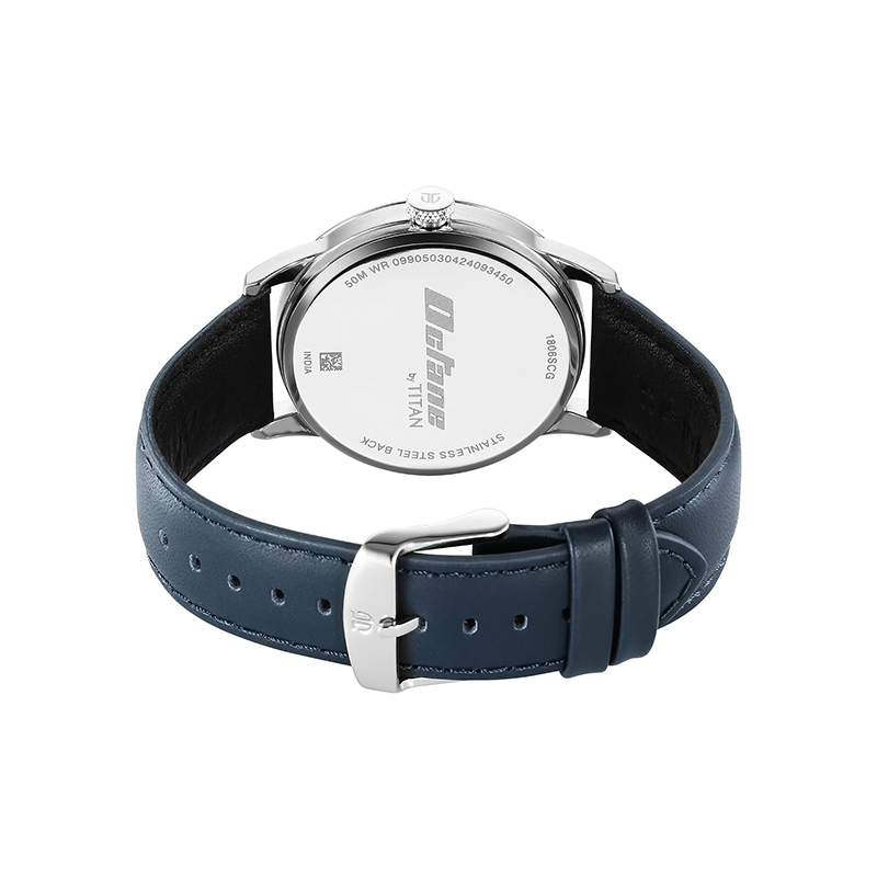 Titan Octane Quartz 1806SL14 Analog Date Leather Strap Men's Watch