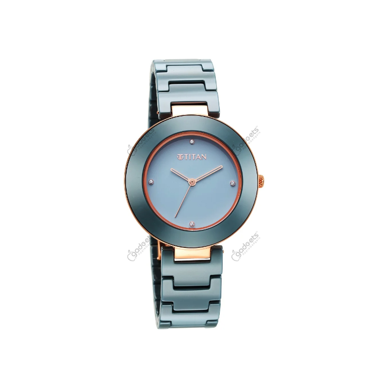 Titan Purple Ceramics 95189kc05 Analog Ceramic Strap Womens Watch