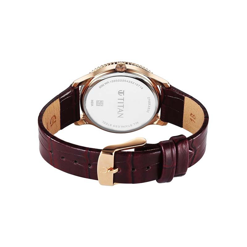 Titan Purple Quartz 2766kl01 Womens Watch