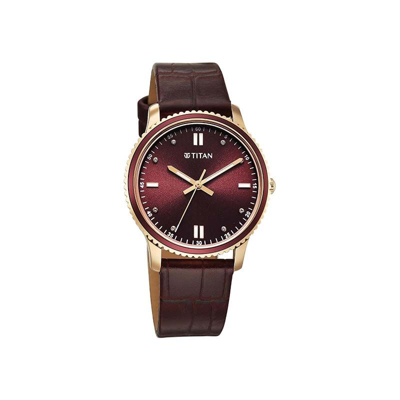 Titan Purple Quartz 2766kl01 Womens Watch