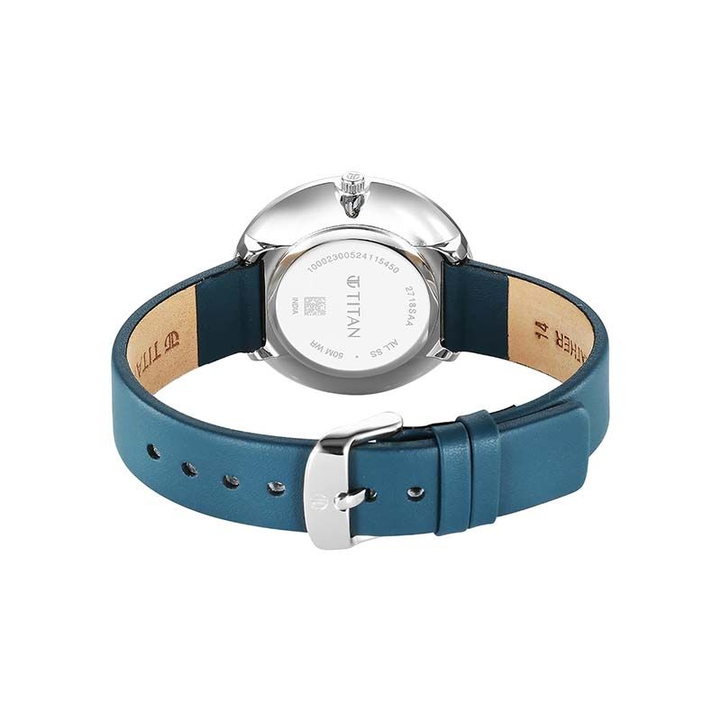 Titan Purple Stackables Quartz 2718SL01 Analog Leather Strap Women's Watch
