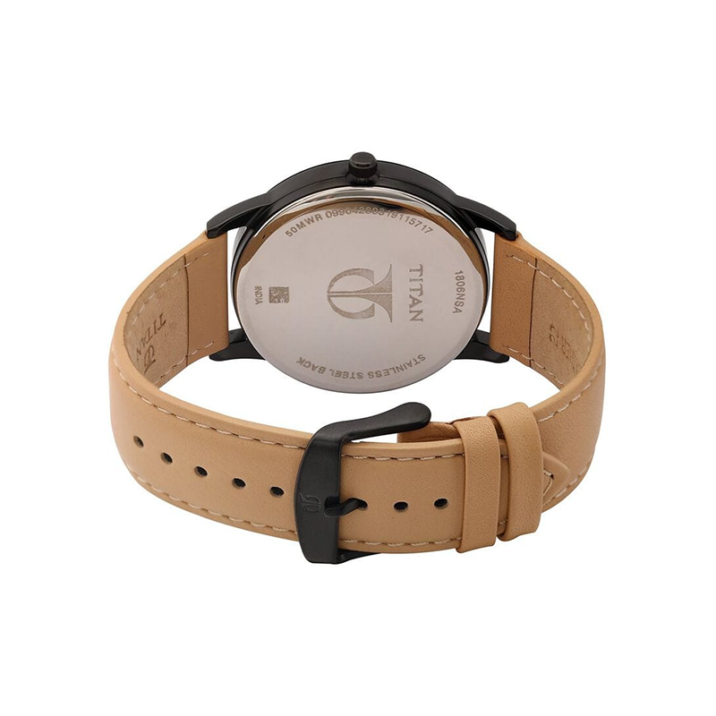 Titan Quartz 1806NL01 Analog Leather Strap Men's Watch