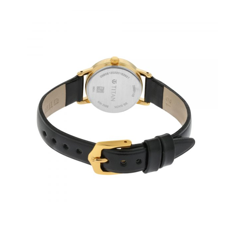 Titan Quartz 2593YL03 Analog Leather Strap Women’s Watch