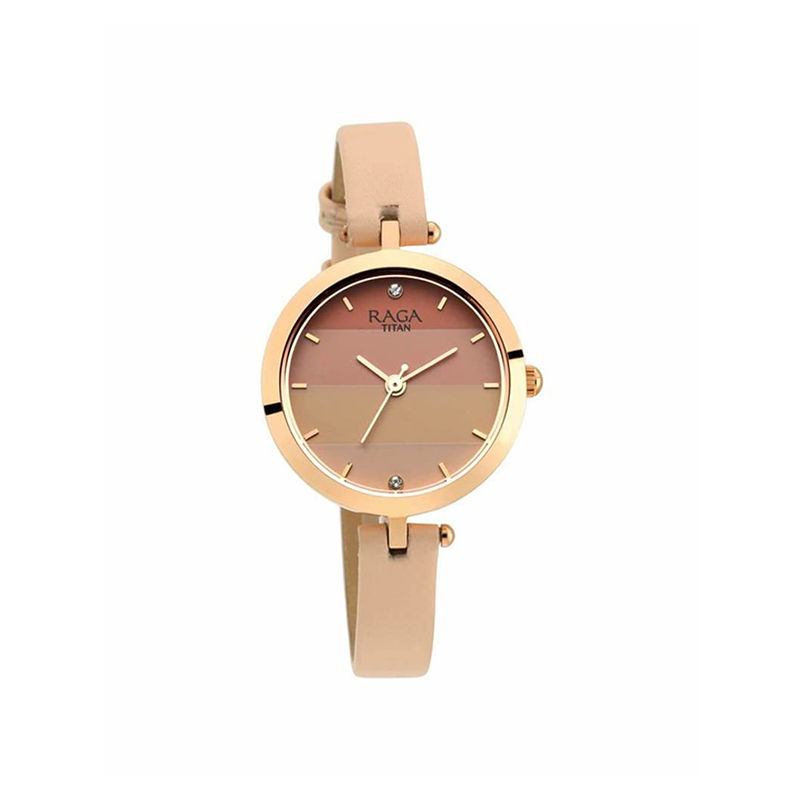 Titan Raga Quartz 2606WL02 Analog Leather Strap Women's Watch