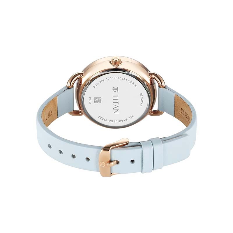 Titan Secluded Quartz 2705WL01 Analog Leather Strap Women's Watch