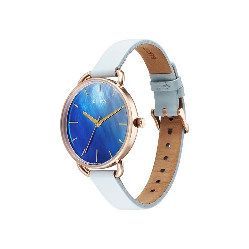 Titan Secluded Quartz 2705WL01 Analog Leather Strap Women's Watch
