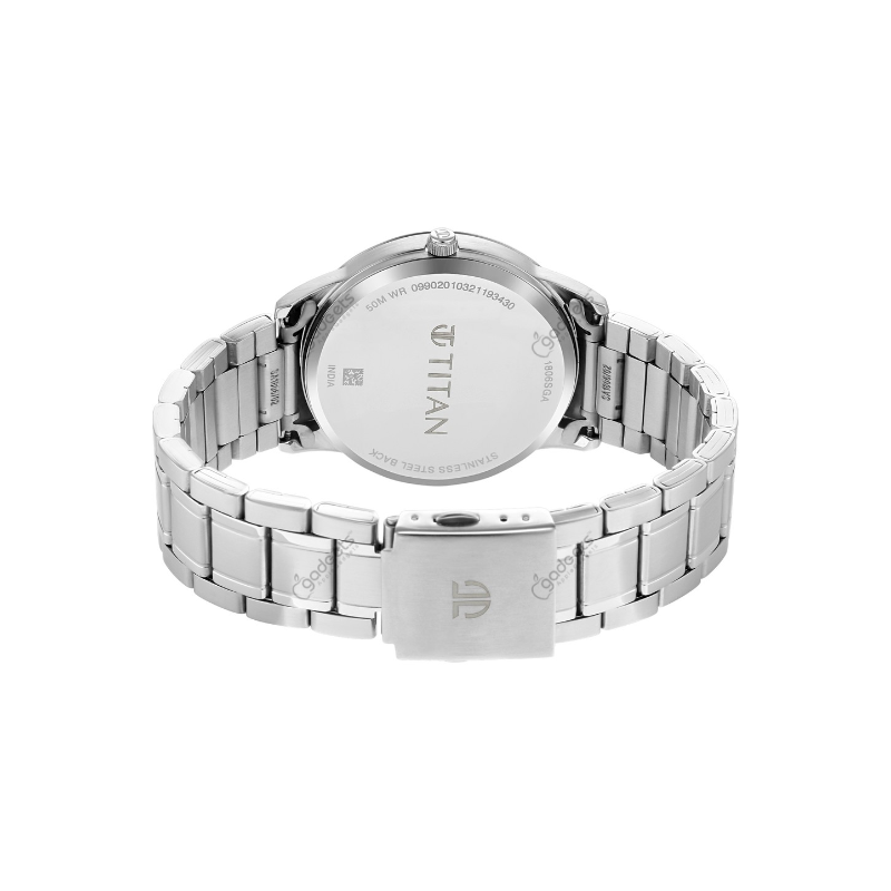 Titan Timeless Style Np1806sm03 Metal Strap Mens Watch