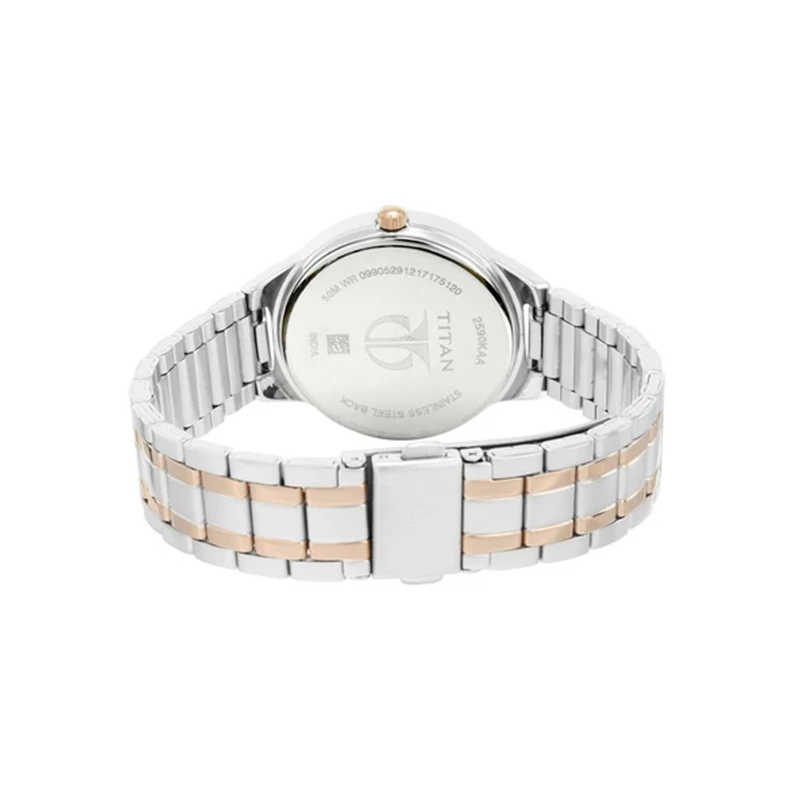 Titan Workwear 2590KM01 Moonphase Quartz Analog Stainless Steel Strap Women’s Watch