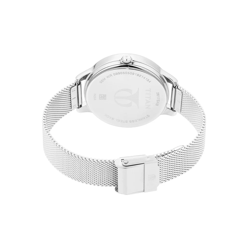 Titan Workwear 2617SM01 Quartz Analog Stainless Steel Strap Women's Watch
