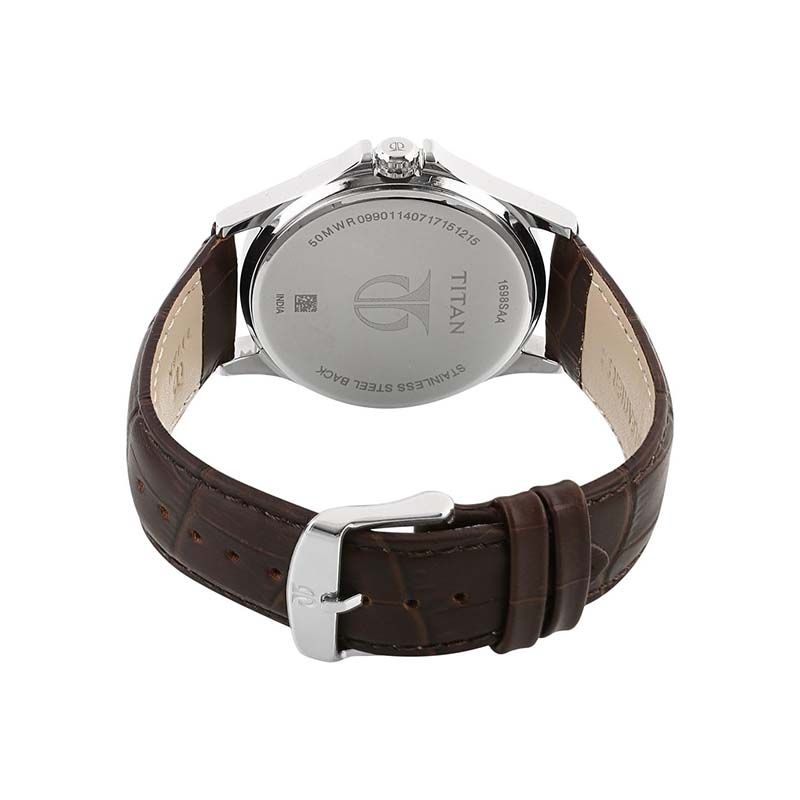 Titan Workwear Quartz 1698SL01 Analog Leather Strap Men's Watch
