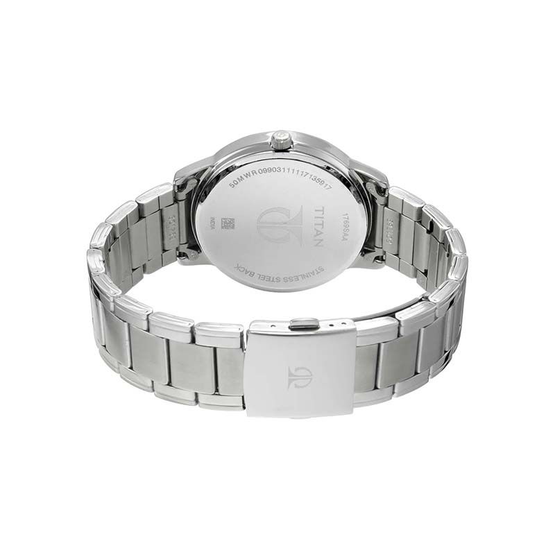 Titan Workwear Quartz 1769SM01 Analog Date Stainless Steel Strap Men’s Watch