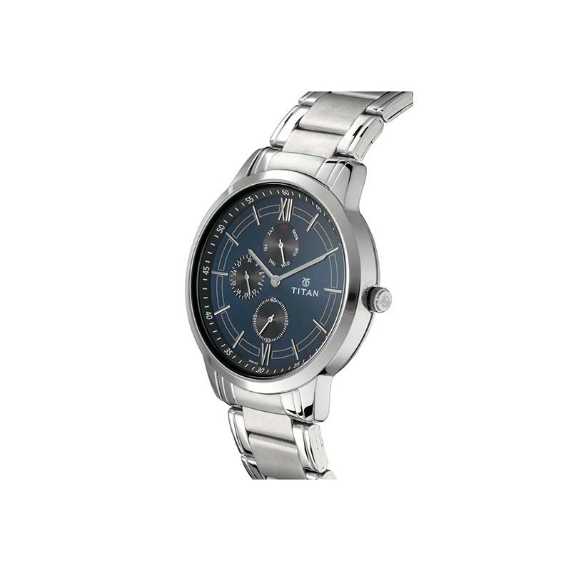 Titan Workwear Quartz 1769SM01 Analog Date Stainless Steel Strap Men’s Watch