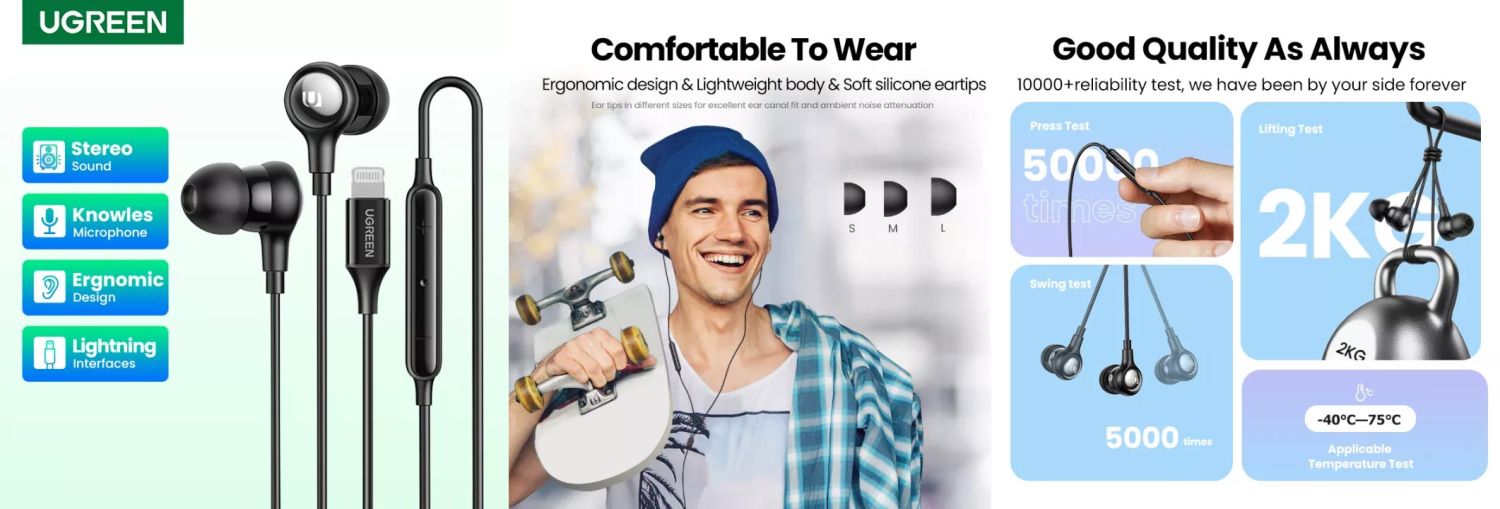 Ugreen EP103 In-ear Earphones Price in Bangladesh