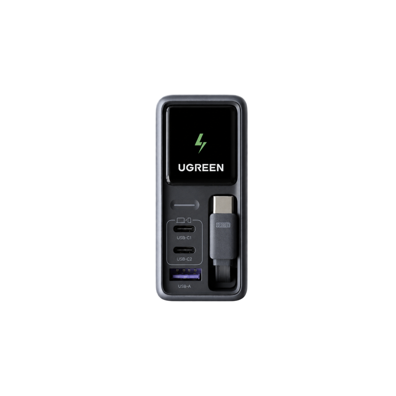 UGREEN Nexode Pro 160W GaN Charger with Retractable Cable Smart Display & App Control