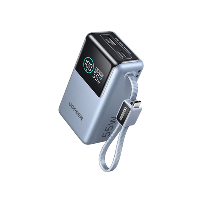 UGREEN Nexode PB727 55W Power Bank with Built in Cable - 10000mAh