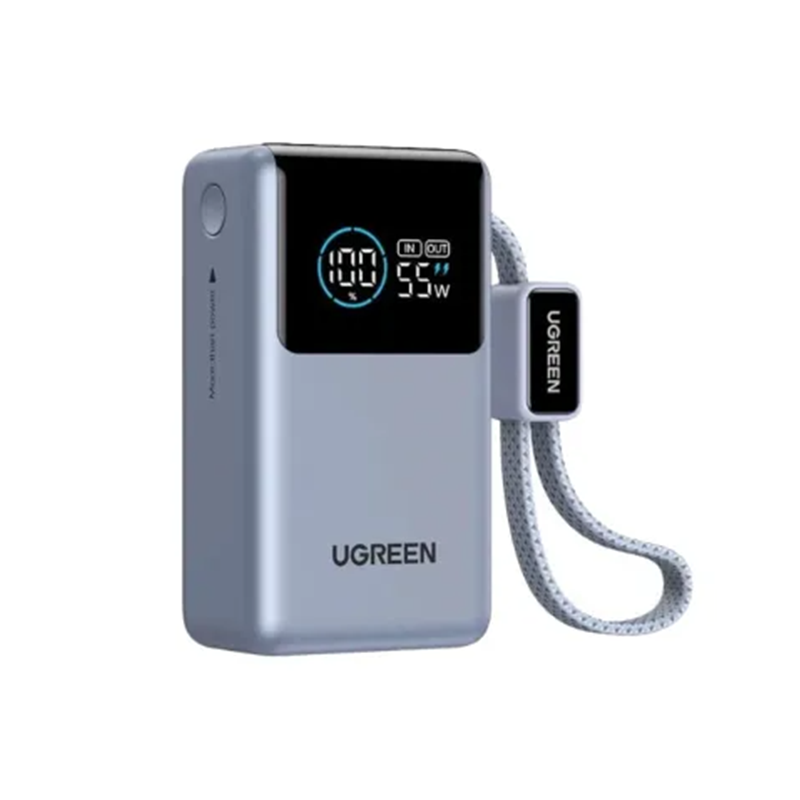 UGREEN Nexode PB727 55W Power Bank with Built in Cable - 10000mAh