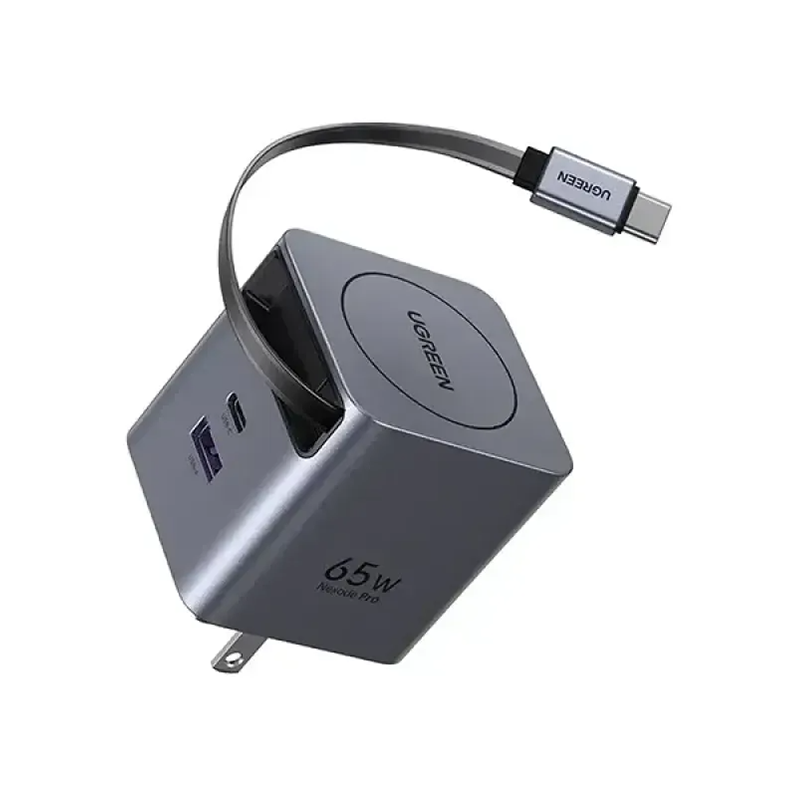 UGREEN Nexode X615 65824 GaN Fast Charger Adapter with Retractable Cable - 65W