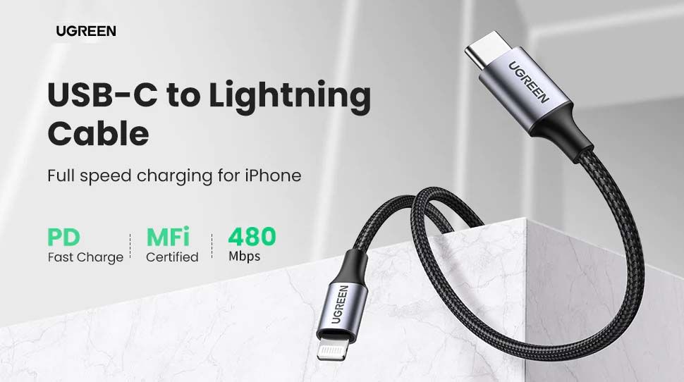 UGREEN USB-C to Lightning MFi Certified PD Fast Charging Cable