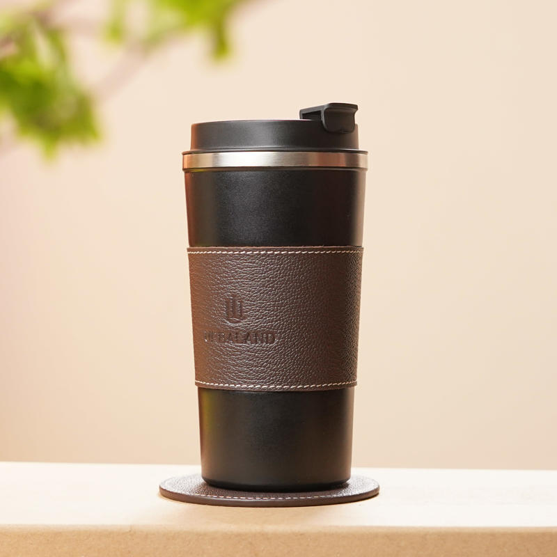 Urbaland Urblaland Leather Coffee Mug with Coaster