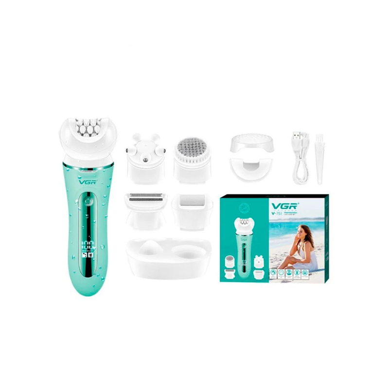 VGR V-751 5-in-1 Professional Care Waterproof Epilation Shaver for Women