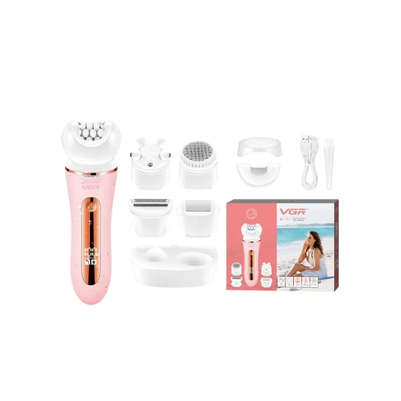 VGR V-751 5-in-1 Professional Care Waterproof Epilation Shaver for Women