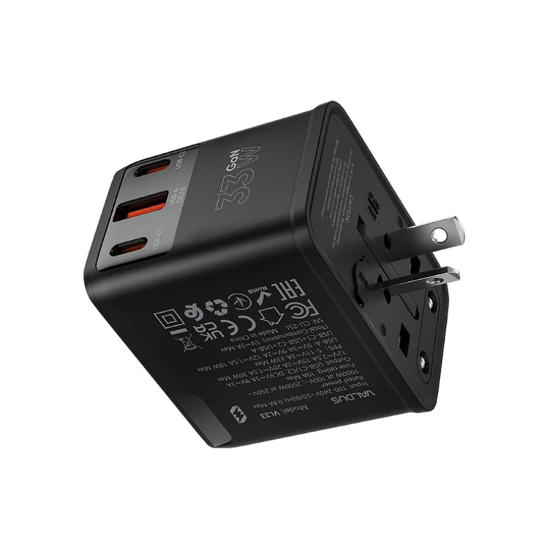 Valdus VL33 GaN Universal Travel Adapter - 33W