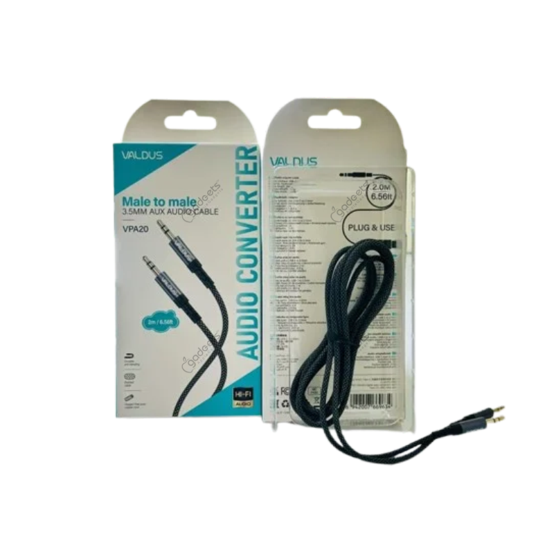 Valdus VPA20 3.5mm AUX Audio Cable Price in Bangladesh