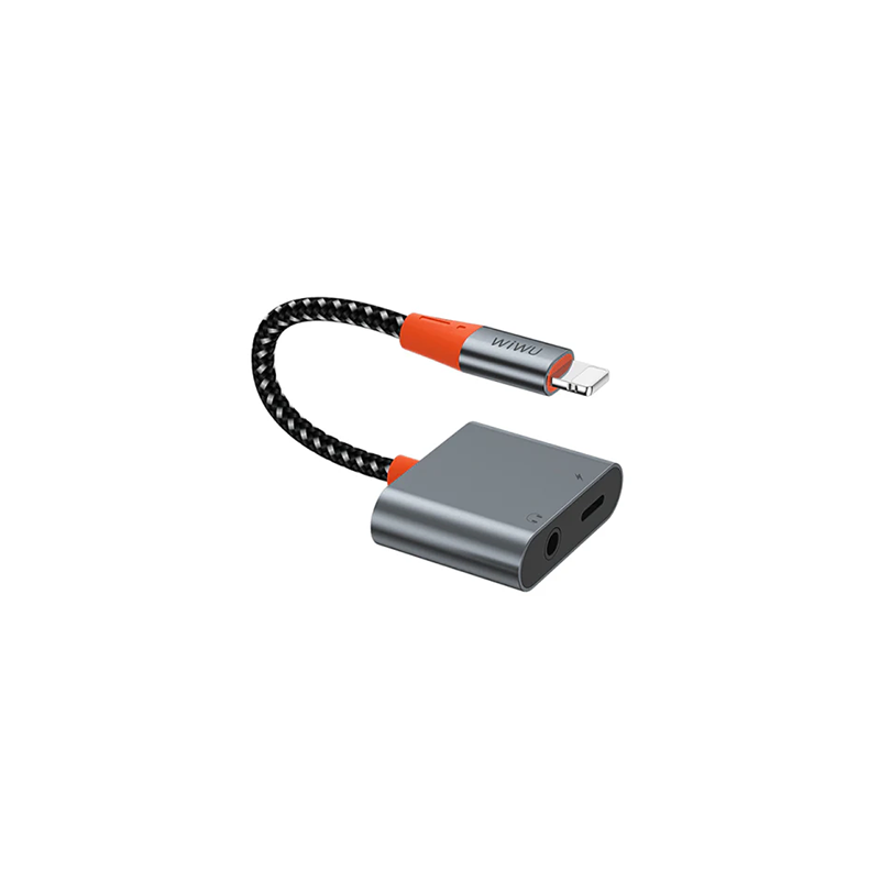 WIWU LT07 Lightning to Lightning & 3.5mm Audio Adapter