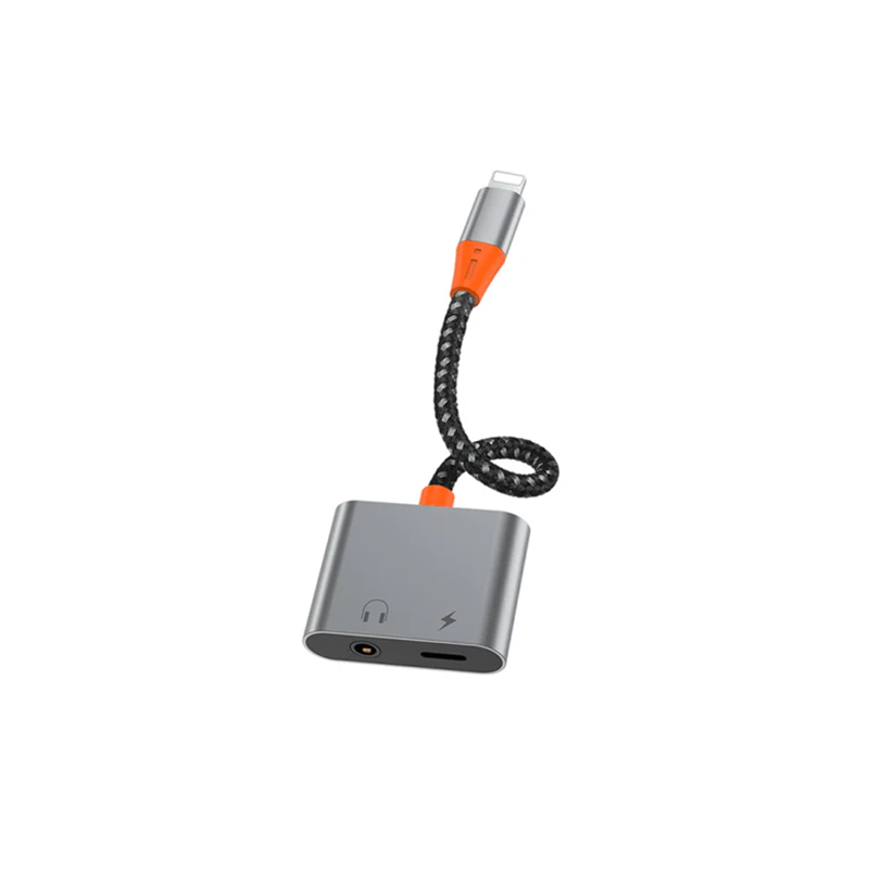 WIWU LT07 Lightning to Lightning & 3.5mm Audio Adapter