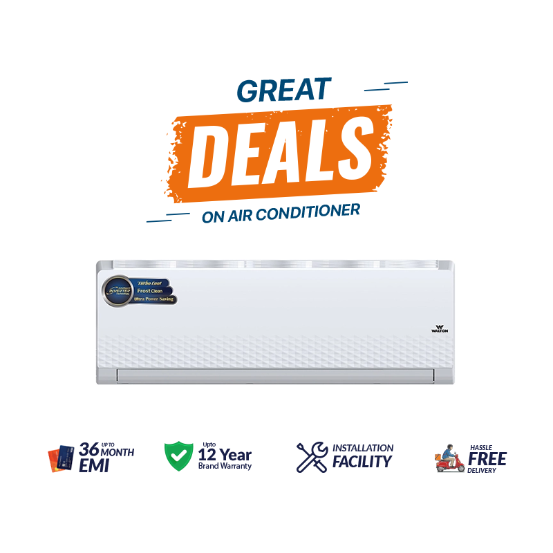Walton WSI-DIAMOND-18M Frost Clean Intelligent Inverter Air Conditioner - 1.5 Ton