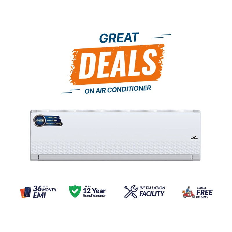 Walton WSI-DIAMOND-18M Frost Clean Intelligent Inverter Air Conditioner - 1.5 Ton