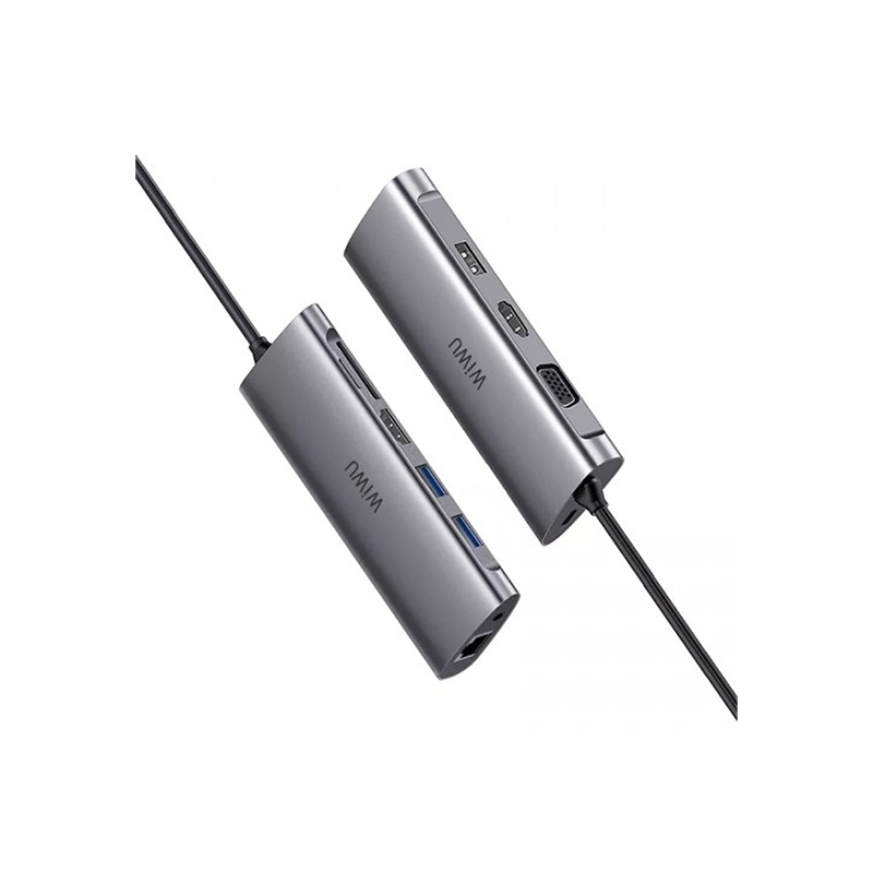 WiWU Alpha A11312H Dual HDMI 11-in-1 USB Type-C Hub