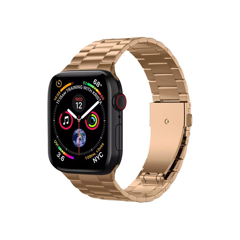 WiWU Durable Ultra Thin Steel Satch Band Three Beads Watch Strap for iWatch