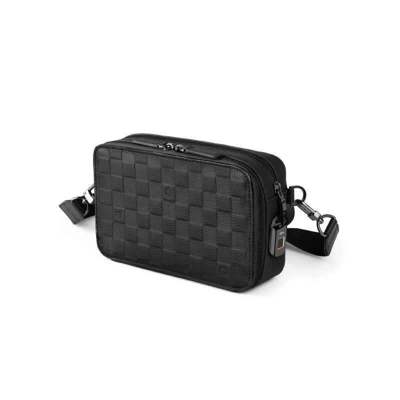 WiWU Master Leather Fingerprint Lock Crossbody Bag