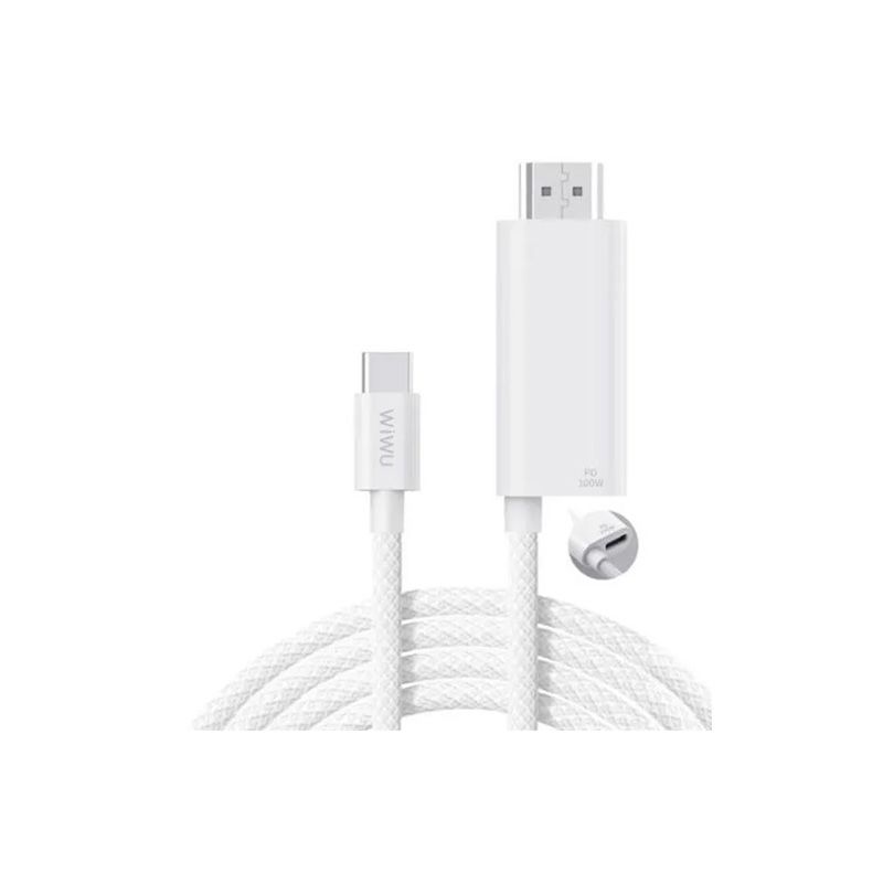 WiWU Wi-PS001 Type-C To HDMI PD Charging Projection Cable - 1.8M