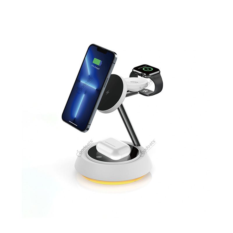 WiWU Wi-W002 3 in 1 Magnetic Wireless Charger-15W